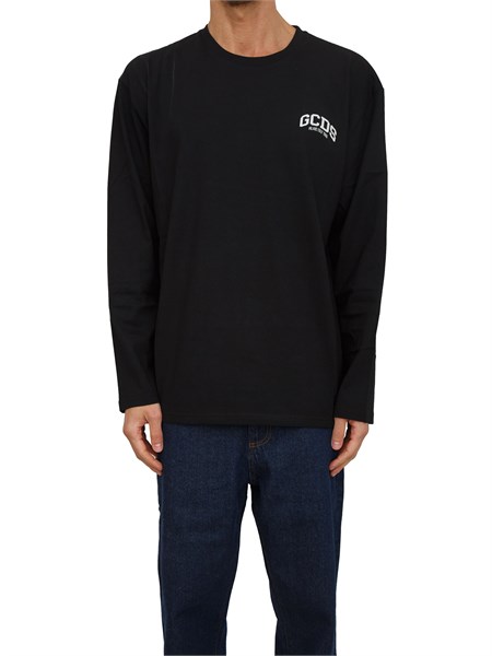 maglia uomo gcds a girocollo maniche e lunghe nera b2em2200jj4