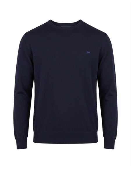 maglia uomo harmont blaine in lana merino blu hrr001030478