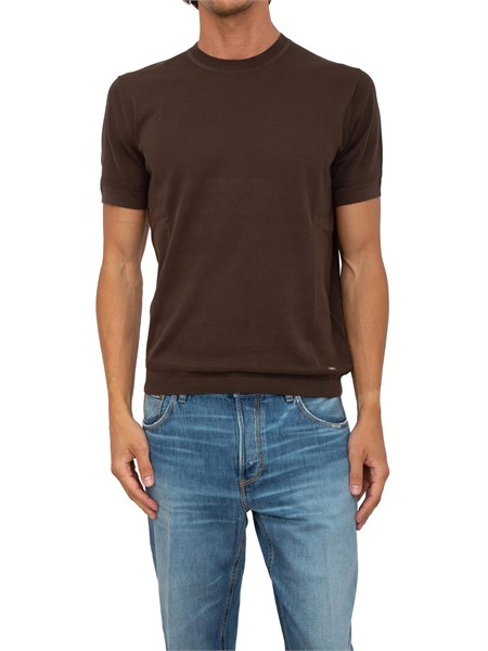 maglia uomo liu jo marrone qa5026ma71p