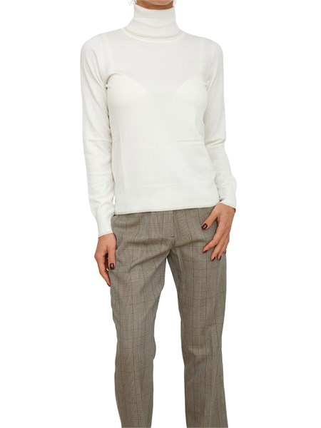 maglia vally collo alto kocca in viscosa bianca vallypma7364abun0000