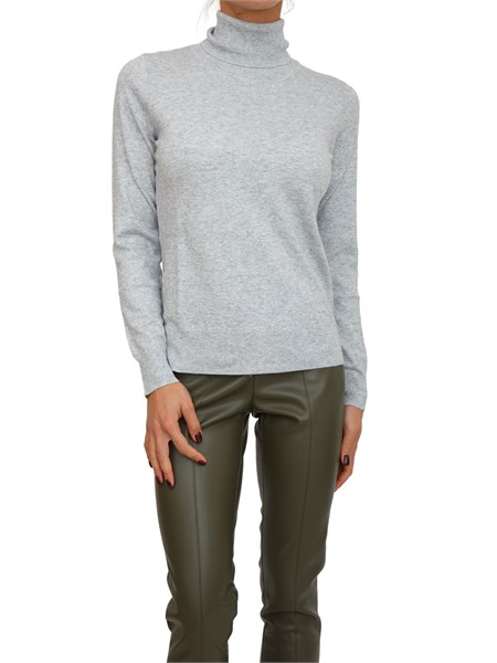 maglia vally collo alto kocca in viscosa grigia vallypma7364abun0000