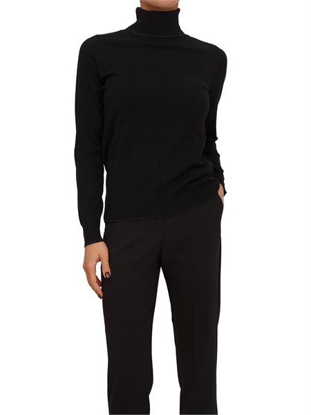 maglia vally collo alto kocca in viscosa nera vallypma7364abun0000