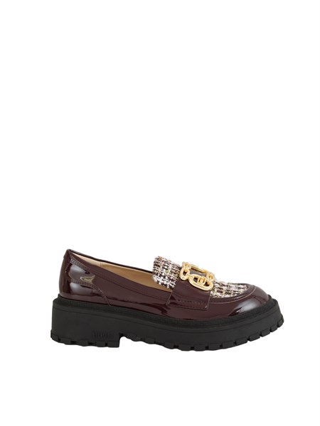 mocassini liu jo donna rumi 34 in vernice viola con inserto boucle sf5057ex327