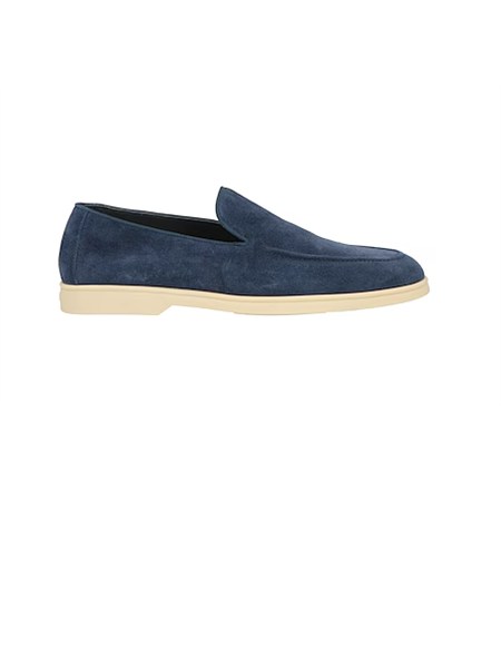 mocassino doucals in camoscio di vitello blu du3413nwmapy824gb00