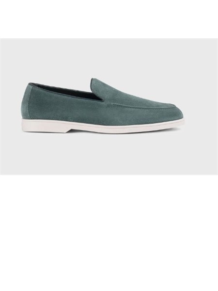 mocassino doucals in camoscio di vitello blu oceano du3413nwmauy009gb34