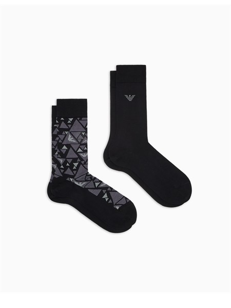 pack 2 paia di calzini emporio armani neri em000543af18165