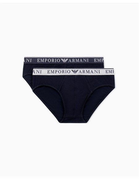pack 2 slip emporio armani in cotone stretch nero em000251af10776