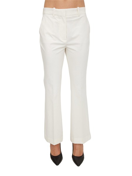 pantalone bootcut donna circolo 1901 in jersey bianco fd3863pf