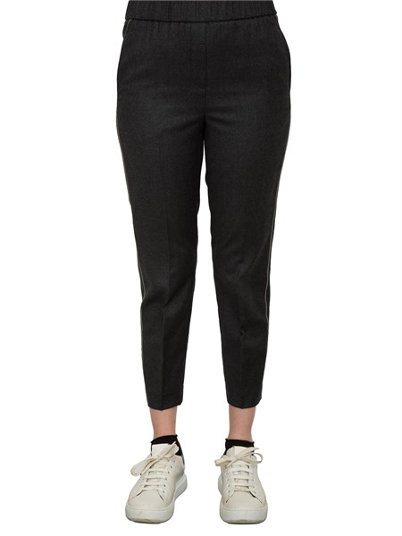 pantalone casual donna peserico grigio p0407203359