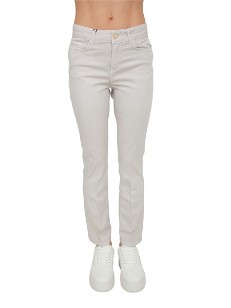 pantalone cropped fracomina in cotone beige fy26sv8030w61501