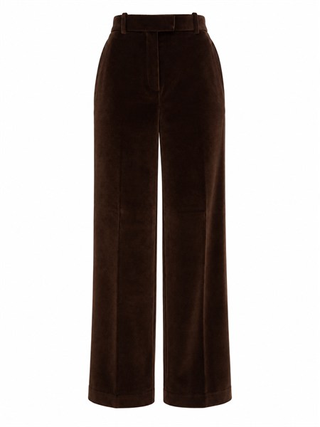 pantalone donna circolo 1901 in velluto marrone fd4063