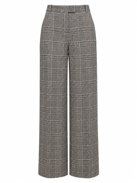 pantalone donna circolo 1901 pied de poule grigio fd4143