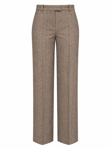pantalone donna circolo 1901 spinato beige fd4110