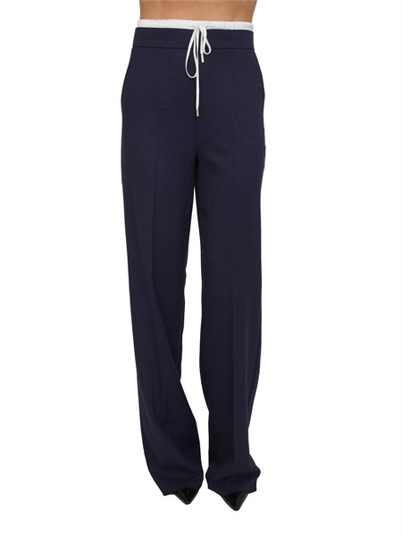 pantalone emmfetta emme marella in fluida viscosa lame blu emmfetta