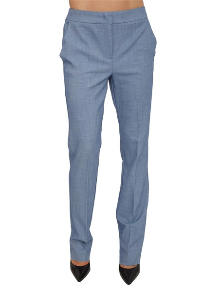 pantalone emmtrofeo emme marella in viscosa stretch lame blu denim emmtrofeo