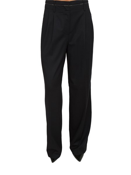 pantalone eusebio nenette in fresco lana nero eusebio