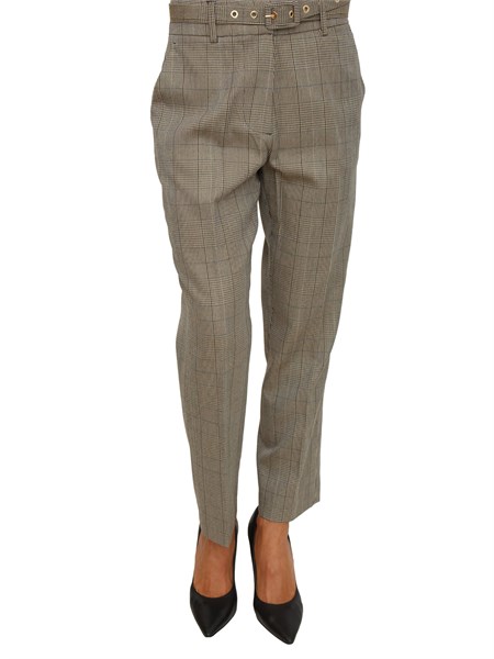 pantalone taty kocca con stampa check tortora tatyppf7755abqd3465