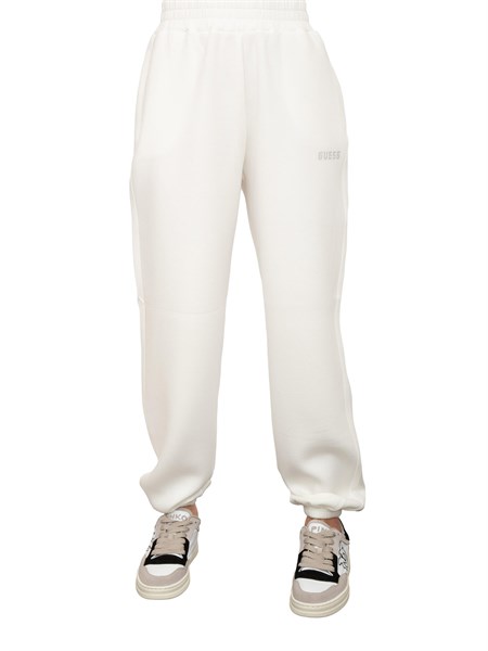 pantalone tuta donna guess jeans bianco v4bb13k7uw2