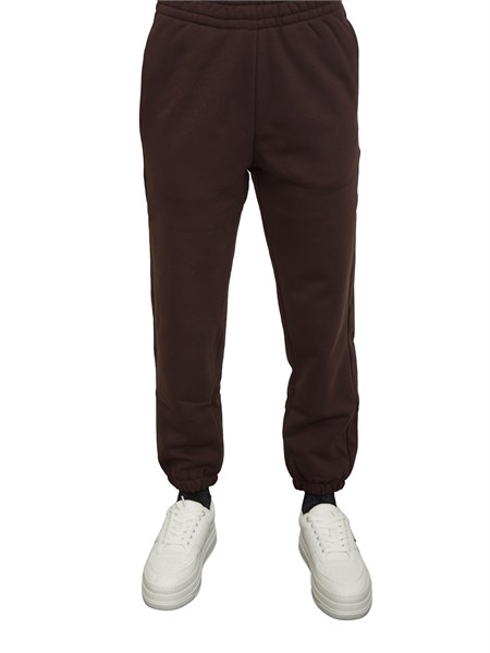 pantalone tuta hinnominate donna in cotone marrone hmabw01945tmtf0012