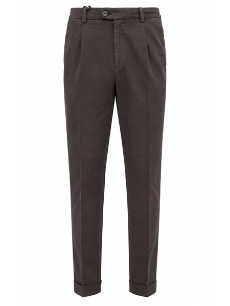 pantaloni aiace galassi misto cotone marrone dvr47g046