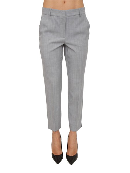 pantaloni airone marella in tela bistretch grigia a righe effetto malfile mllairone1