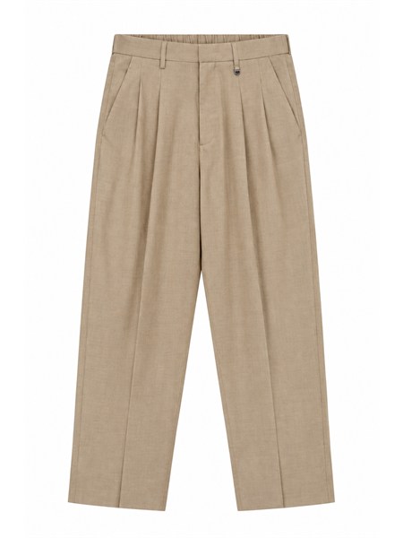 pantaloni antony morato cotone e viscosa beige mmtr00779fa600336