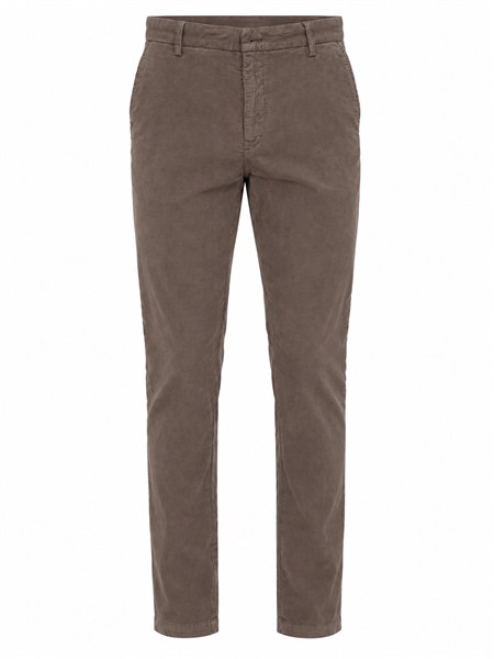 pantaloni aviator 301 trussardi in gabardina tortora p711m109qw