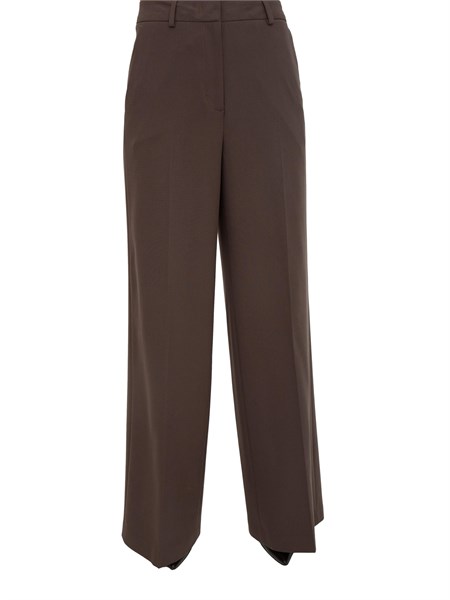 pantaloni blugirl in flanella di viscosa marrone rf5090t5771