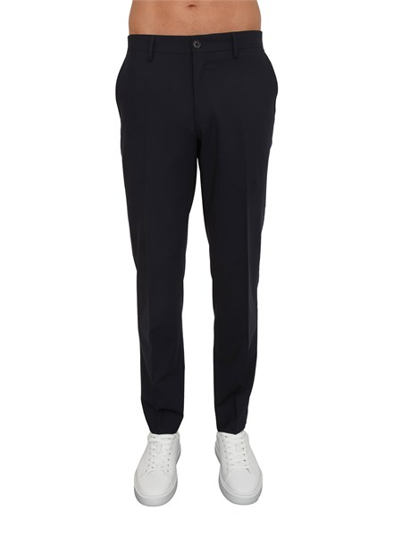 pantaloni chino liu jo uomo in misto lana blu qxx084t219a
