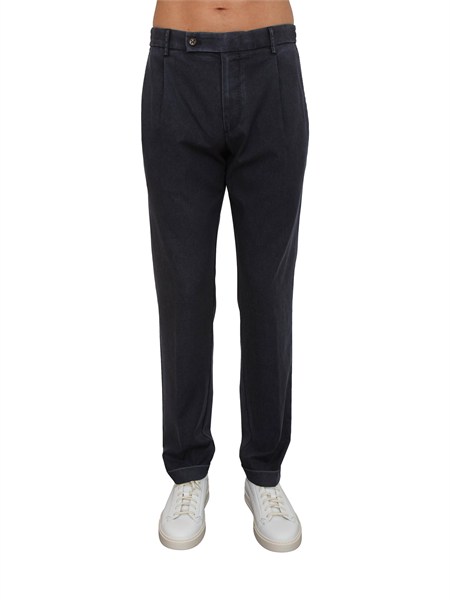 pantaloni chino uomo berwich in fresco lana blu xretrolong gddg0047