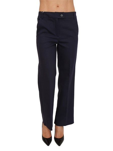 pantaloni donna emmsalute di emme marella in misto cotone blu emmsalute