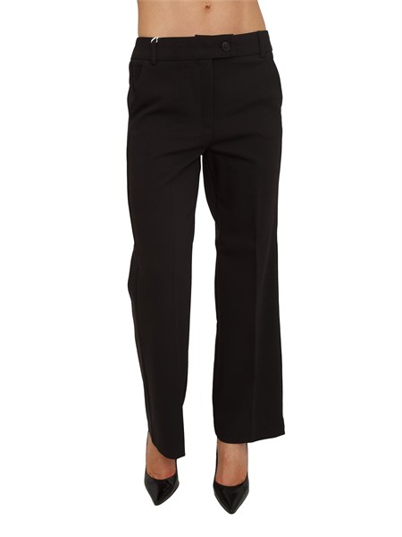 pantaloni donna emmsalute di emme marella in misto cotone nero emmsalute