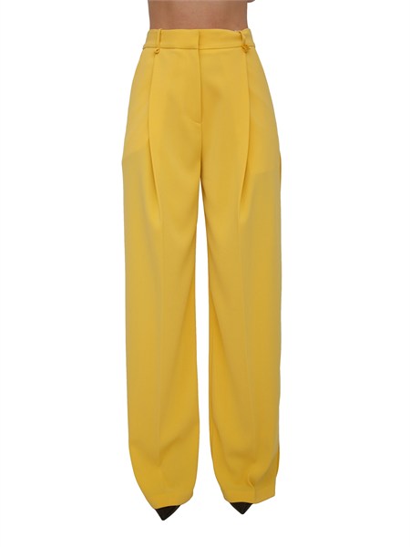 pantaloni elisabetta franchi in crepe leggero giallo pa16761e2