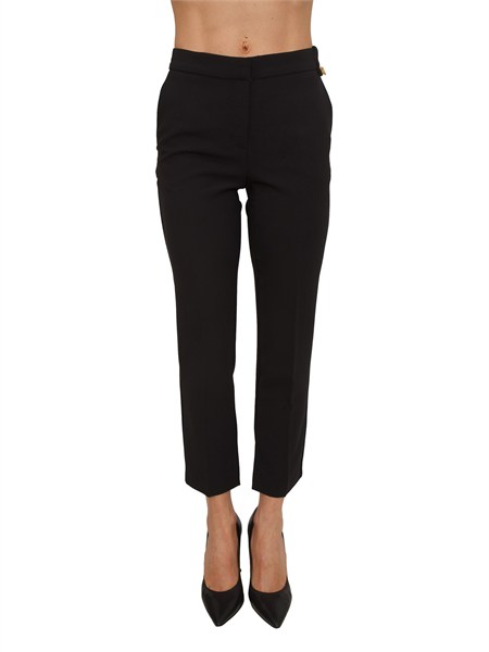 pantaloni elisabetta franchi in crepe leggero nero pa16661e2