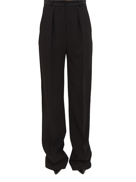 pantaloni elisabetta franchi in crepe nero con dettagli smoking pa12658e2