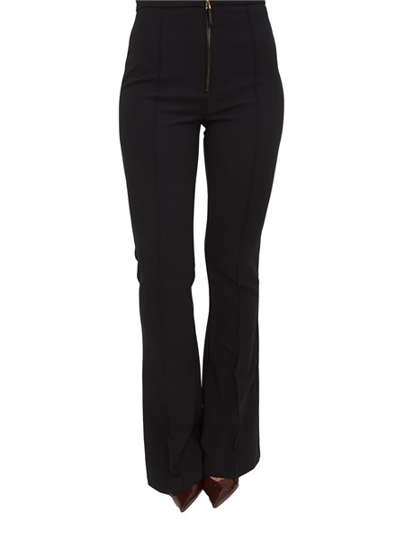 pantaloni elisabetta franchi in doppio crepe nera con zip pa12257e2