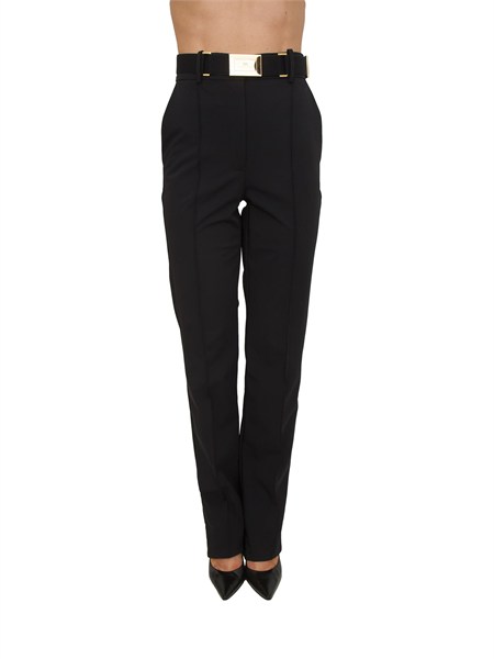 pantaloni elisabetta franchi in tessuto tecnico nero pa17261e2