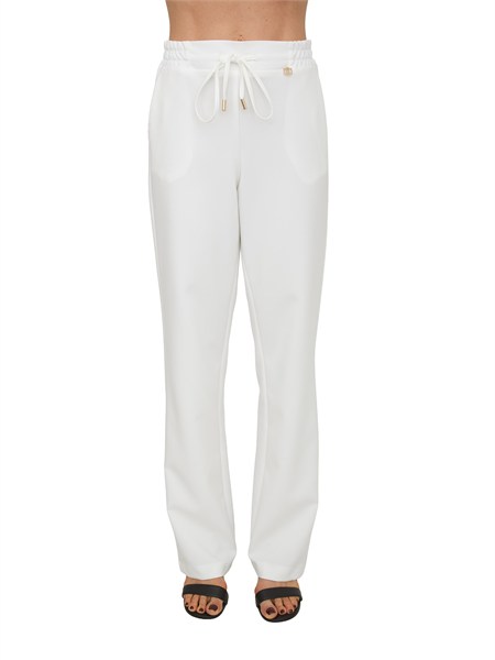 pantaloni fracomina in tessuto elasticizzato bianchi fr26sv2001w42901