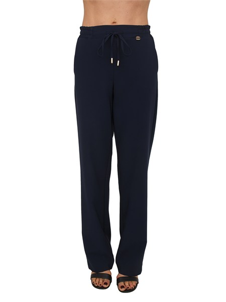 pantaloni fracomina in tessuto elasticizzato blu fr26sv2001w42901