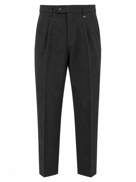 pantaloni grigi roger antony morato in twill di viscosa mmtr00810fa600335