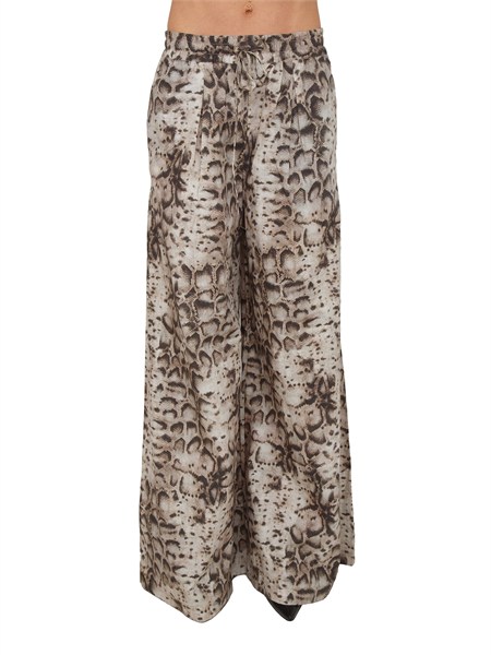 pantaloni gussola pinko in mussola di cotone fantasia snake gussolaa3b1