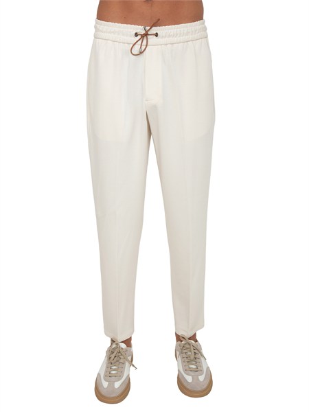 pantaloni jogging aiace galassi in pregiata viscosa panna dvr48cm6067