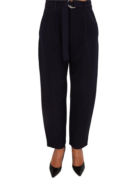 pantaloni liu jo donna in tessuto blu mf5266ts896