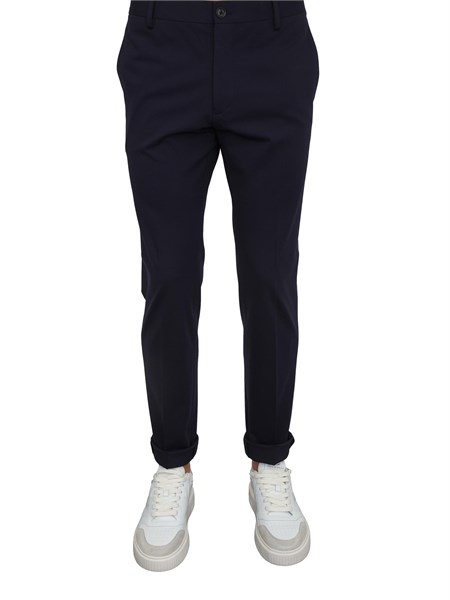 pantaloni liu jo uomo in jersey di viscosa blu qxx080j4776