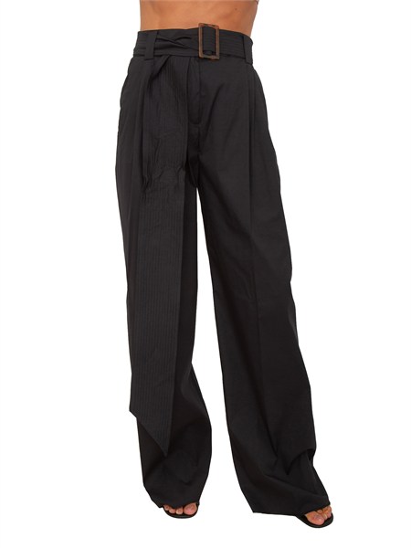 pantaloni mllnavile di marella in cotone nero mllnavile