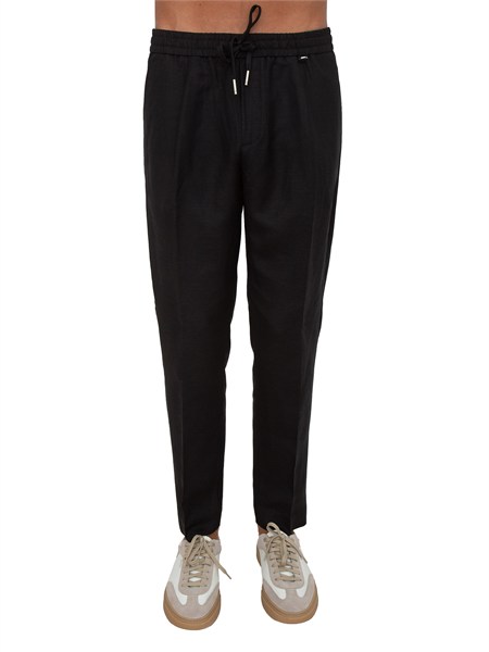 pantaloni neri neil antony morato misto lino mmtr00790fa900135