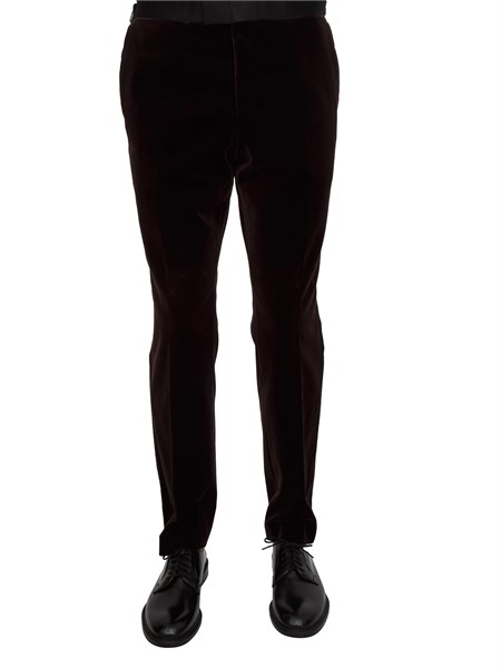pantaloni smoking boss uomo in velluto marrone h genius tux 24450527948