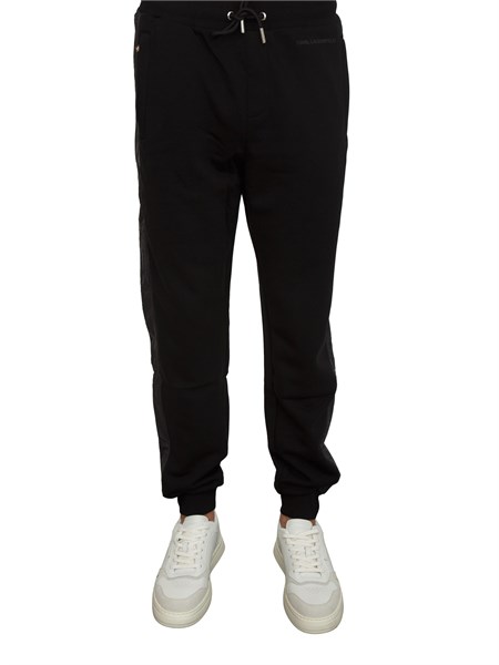 pantaloni tuta karl lagerfeld neri con bande laterali 705036554910