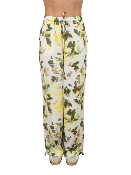 pantaloni tuta liu jo donna in raso stampato fiori ta6257t358a