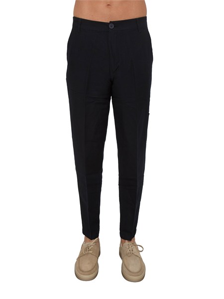 pantaloni uomo armani exchange in lino blu 8nzp15znfnz